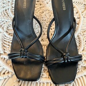 Express Women's Black Strappy Sandals